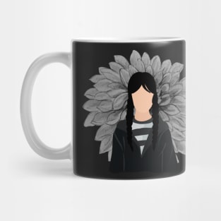 Wednesday addams with black dahlia sticker Mug